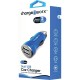 Cargador de coche USB dual azul CHARGEWORX