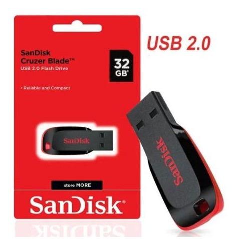 Sandisk Cruzer Blade USB 2.0 Flash Drive - 32GB