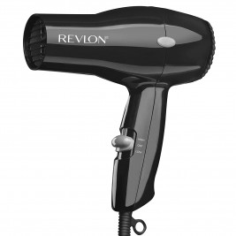 Secador de pelo Revlon compacto | Diseño ligero de 1875 W, perfecto para viajes, (negro)